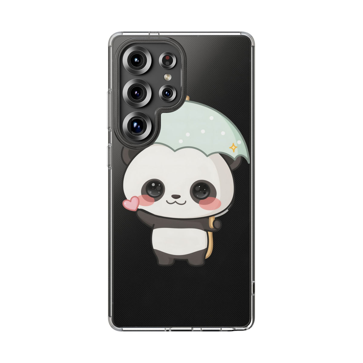 Kawaii Panda Clear Impact-Resistant Phone Case