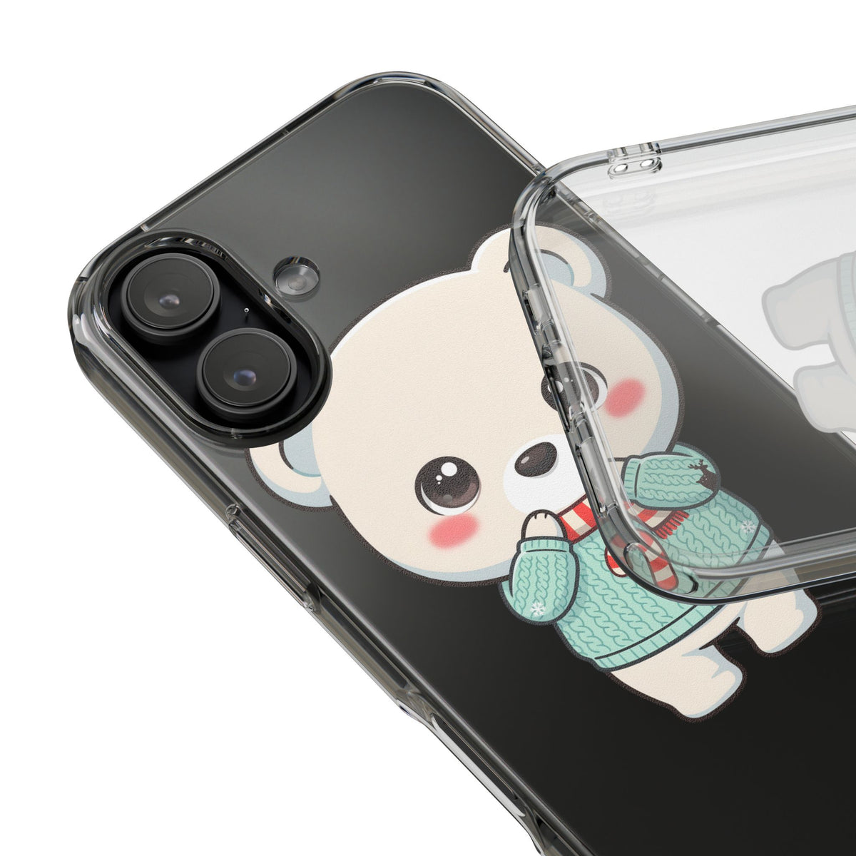 Kawaii Christmas Bear Phone Case for Holiday Season