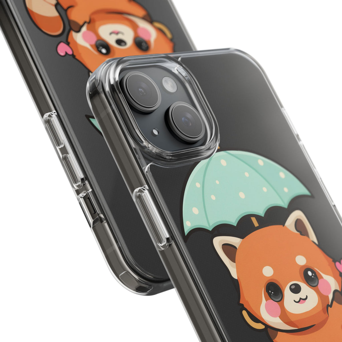 Kawaii Red Panda Clear Impact-Resistant Case