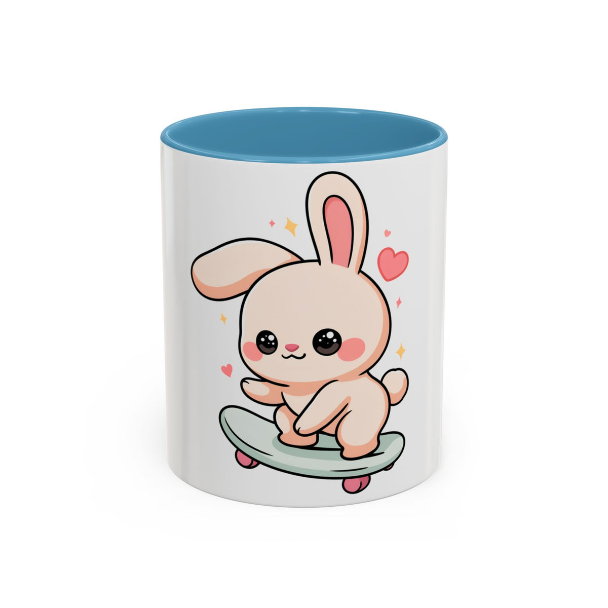 Kawaii Bunny Skateboard Mug – Cute Accent Coffee Mug