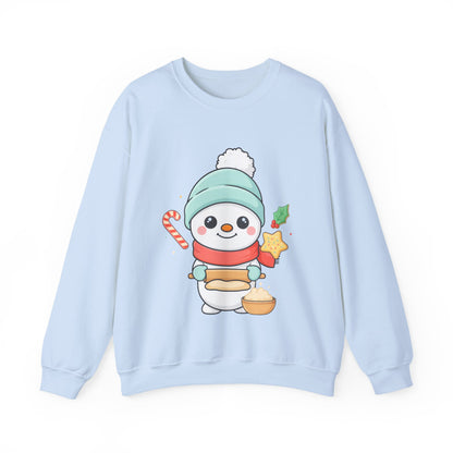 Christmas Snowman Baking Sweatshirt – Kawaii Holiday Crewneck