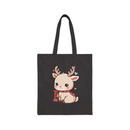 Kawaii Reindeer Tote Bag for Cozy Christmas Cheer