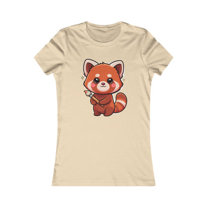 Kawaii Red Panda Women's Tee for Art Lovers
