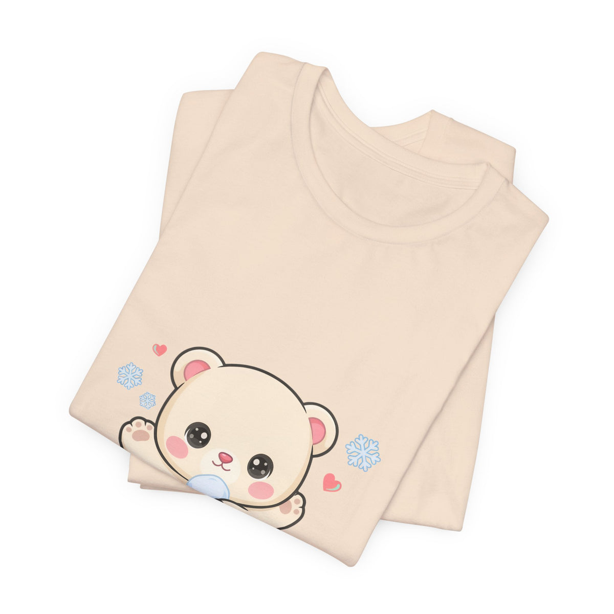 Kawaii Polar Bear Tee, Cute Snow Day Unisex Shirt