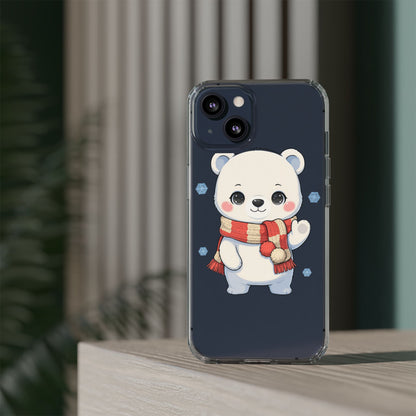 Kawaii Polar Bear Phone Case – Cozy Christmas Cub
