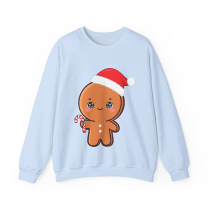 Christmas Gingerbread Sweatshirt, Cute Kawaii Holiday Crewneck