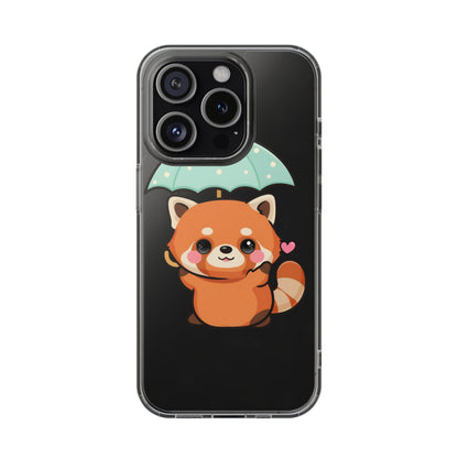 Kawaii Red Panda Clear Impact-Resistant Case