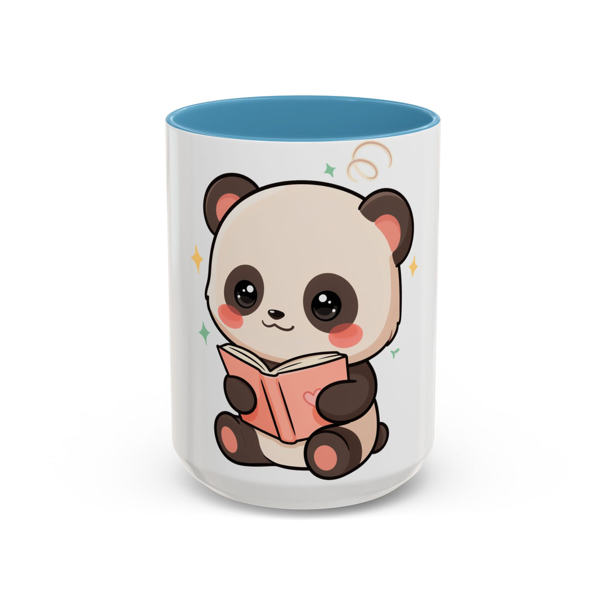 Kawaii Panda Reading Mug, Cute Book Lover Coffee Cup
