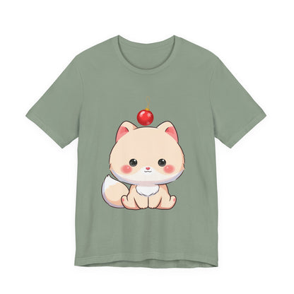Kawaii Arctic Fox Christmas T-Shirt for Holiday Fans