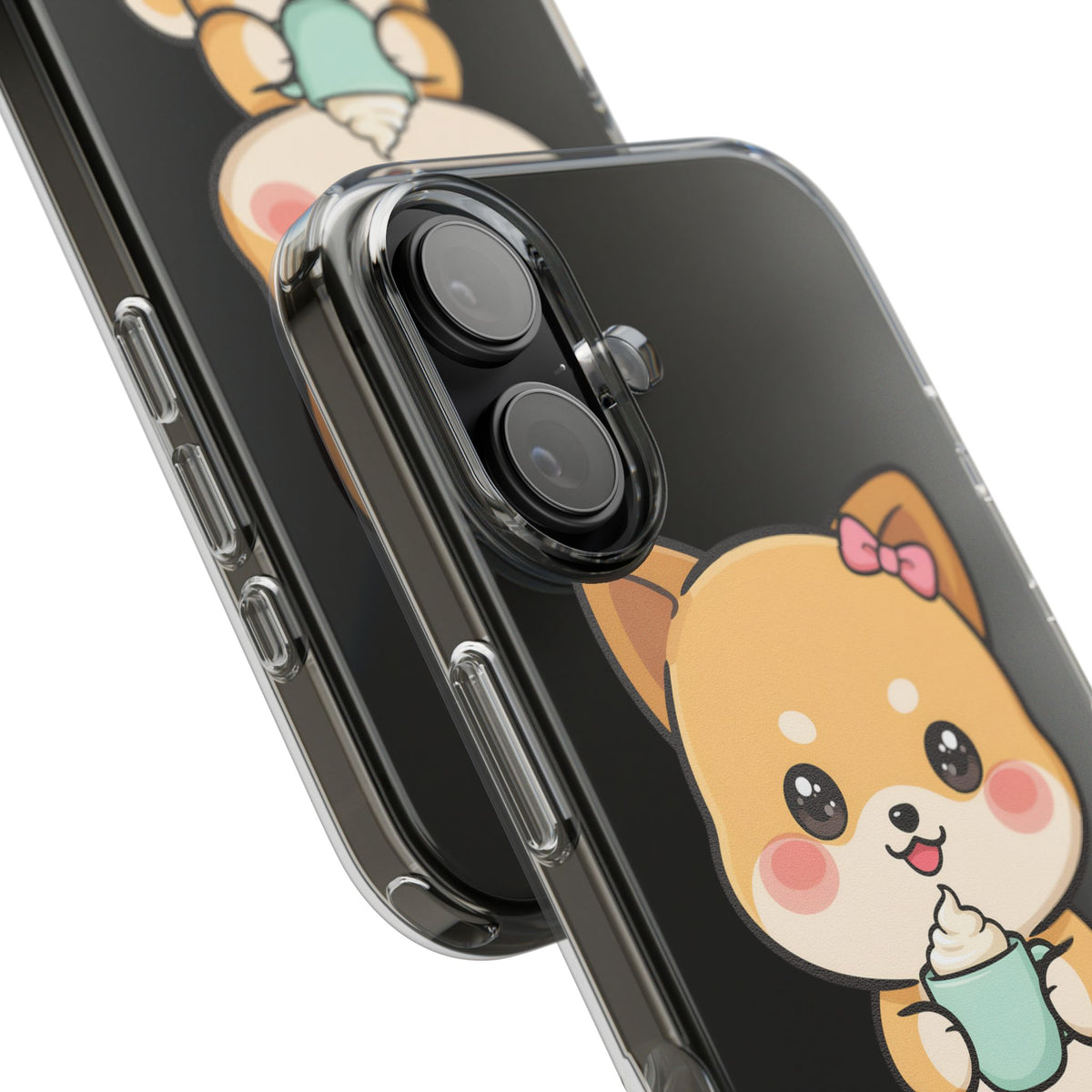 Kawaii Shiba Inu Phone Case with Latte