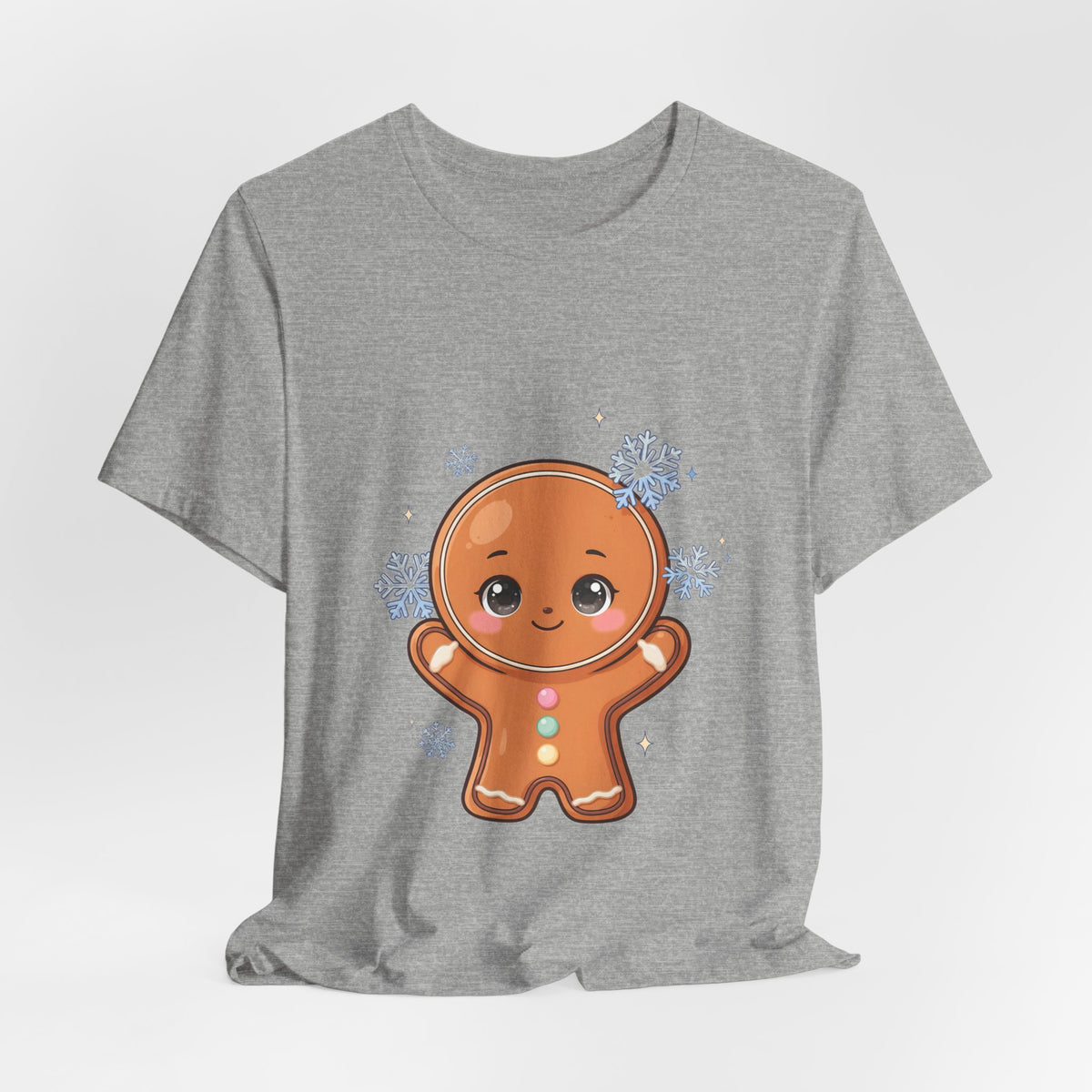 Kawaii Gingerbread Man T-Shirt for a Cozy Christmas Mood