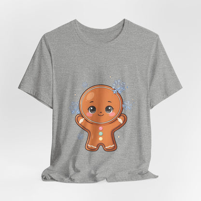 Kawaii Gingerbread Man T-Shirt for a Cozy Christmas Mood