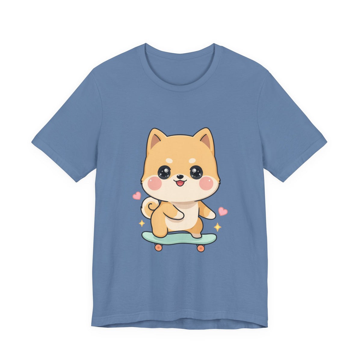 Kawaii Shiba Inu Skateboarder Tee for Dog Lovers