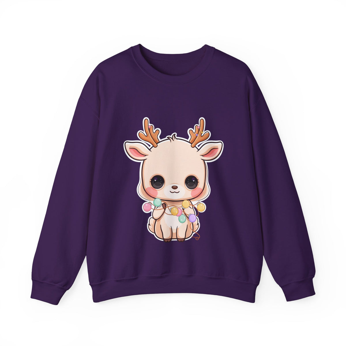 Kawaii Reindeer Christmas Sweatshirt for Cozy Holiday Evenings