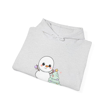 Kawaii Christmas Snowman Hoodie for Cute Holiday Cheer