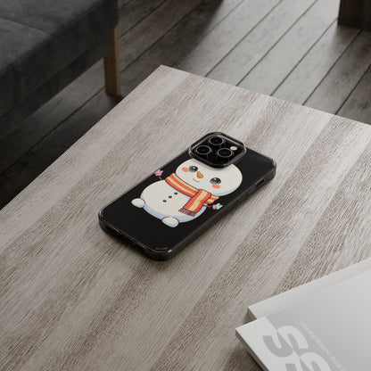 Kawaii Snowman Phone Case – Cute Christmas Clear Case
