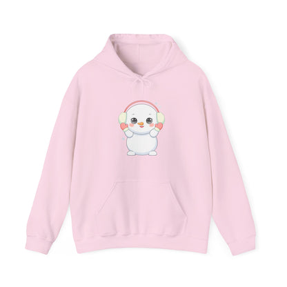 Kawaii Snowman Hoodie, Cute Winter Gift Sweatshirt