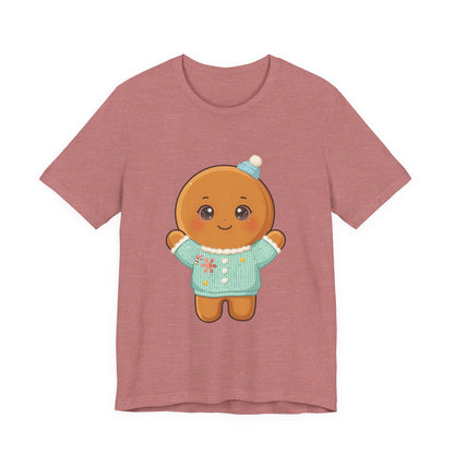Kawaii Gingerbread Man Christmas Tee for Holiday Cheer