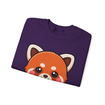 Kawaii Red Panda Sweatshirt, Cute Ice Cream Animal Crewneck