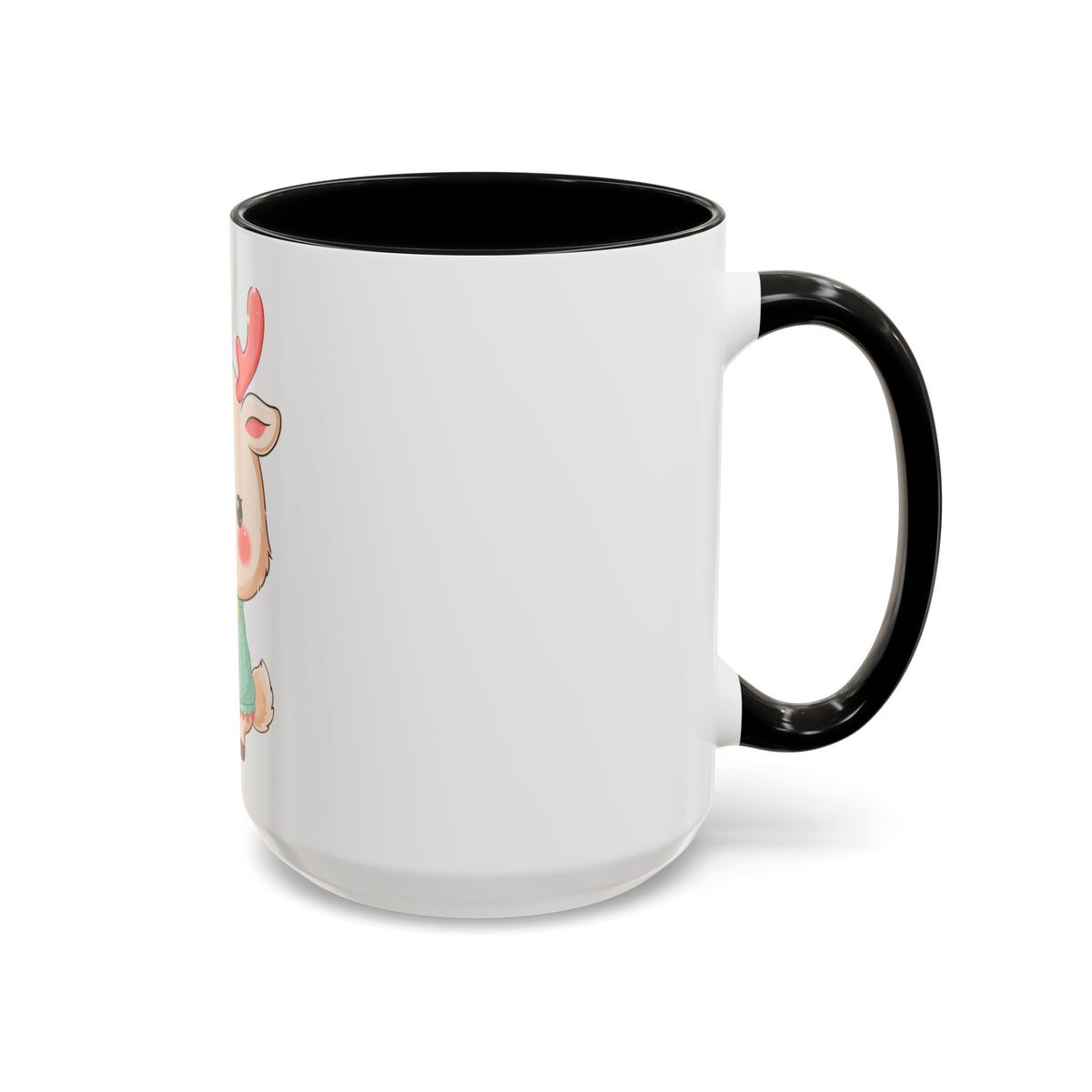 Kawaii Reindeer Christmas Mug – Cute Holiday Accent Coffee Mug
