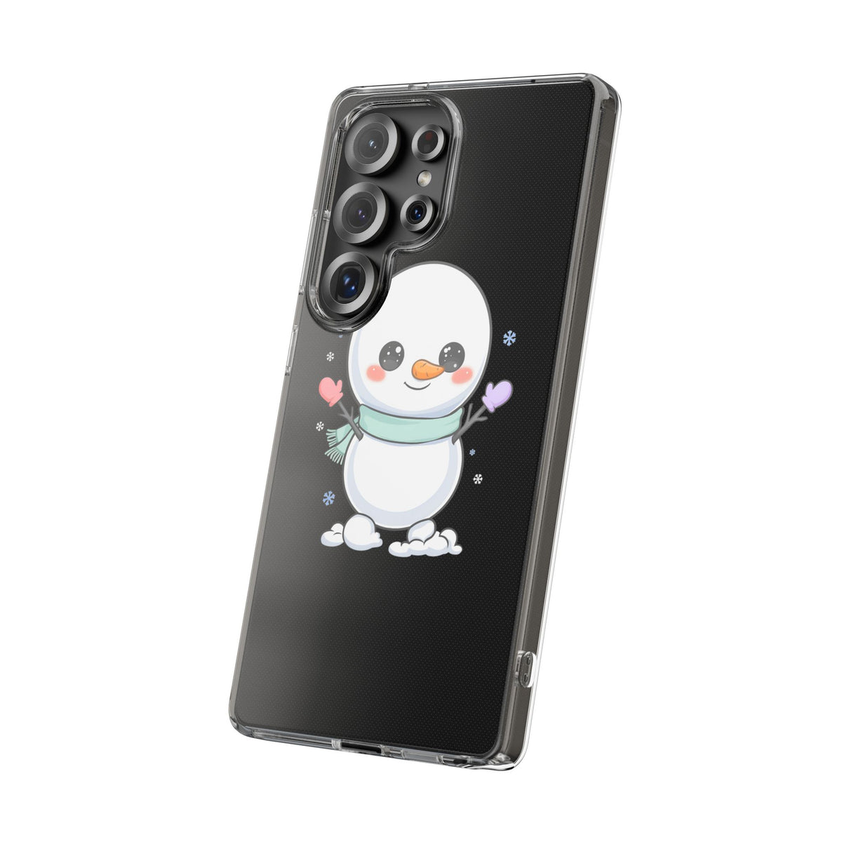 Kawaii Snowman Clear Impact-Resistant Case