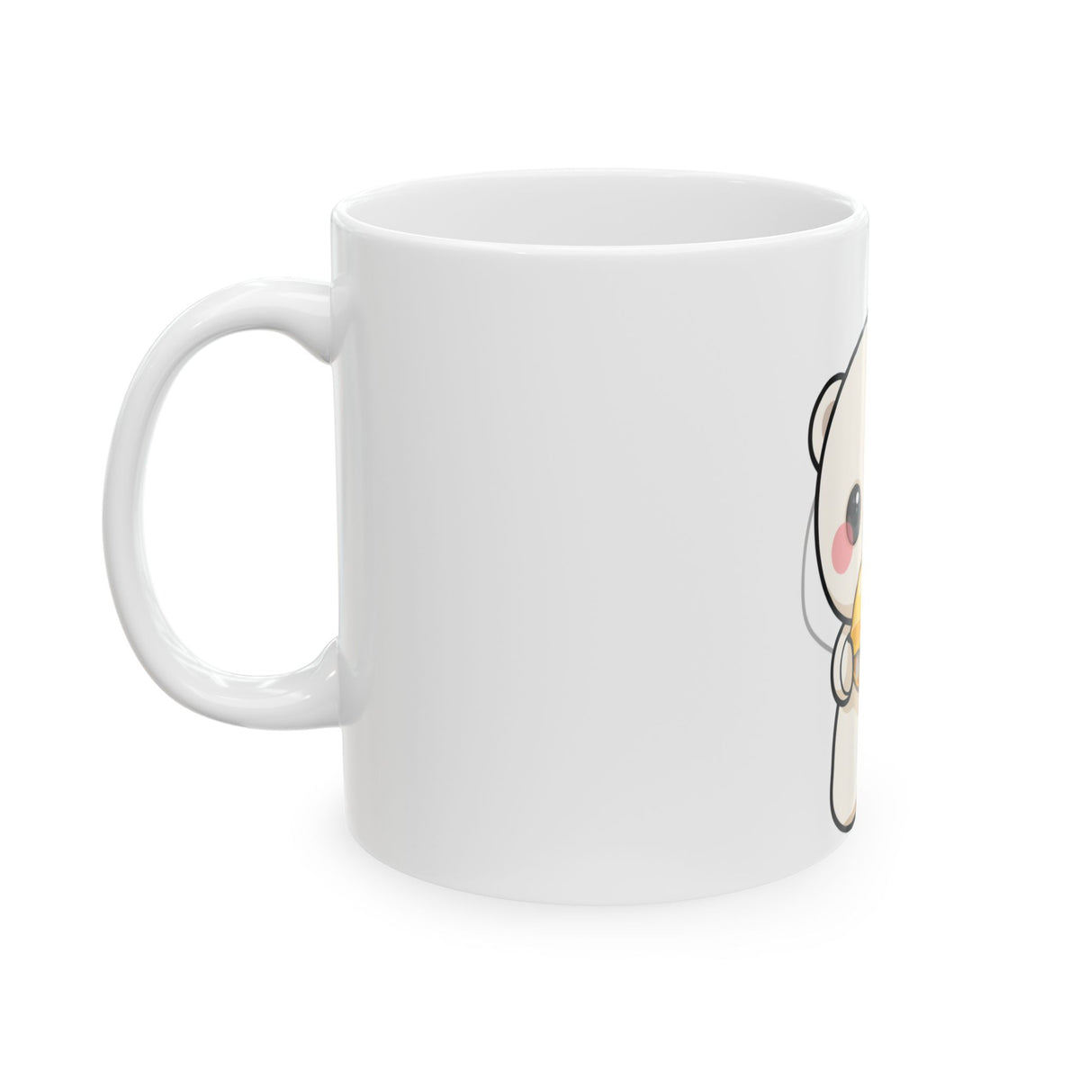 Kawaii Polar Bear Mug – Cute Jingle Bell Cub