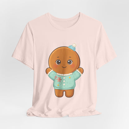 Kawaii Gingerbread Man Christmas Tee for Holiday Cheer