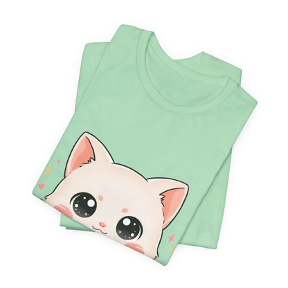 Kawaii Cat Artist T-Shirt for Creative Cat Lovers