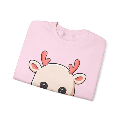 Kawaii Christmas Reindeer Sweatshirt for Holiday Fans