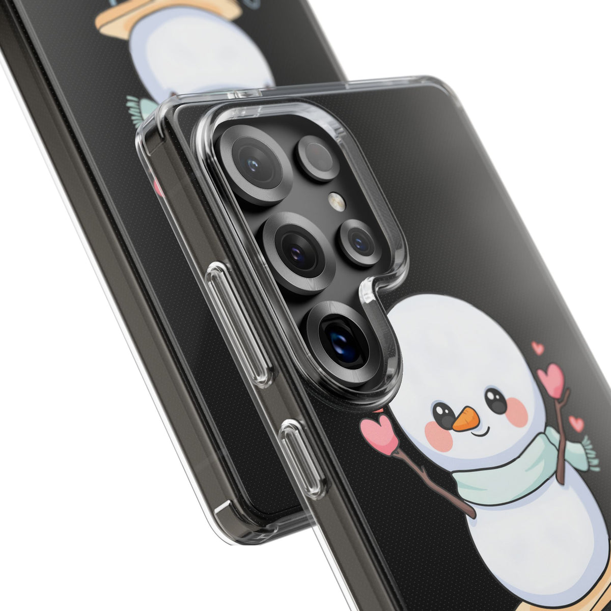 Kawaii Snowman Phone Case, Cute Winter Cheer