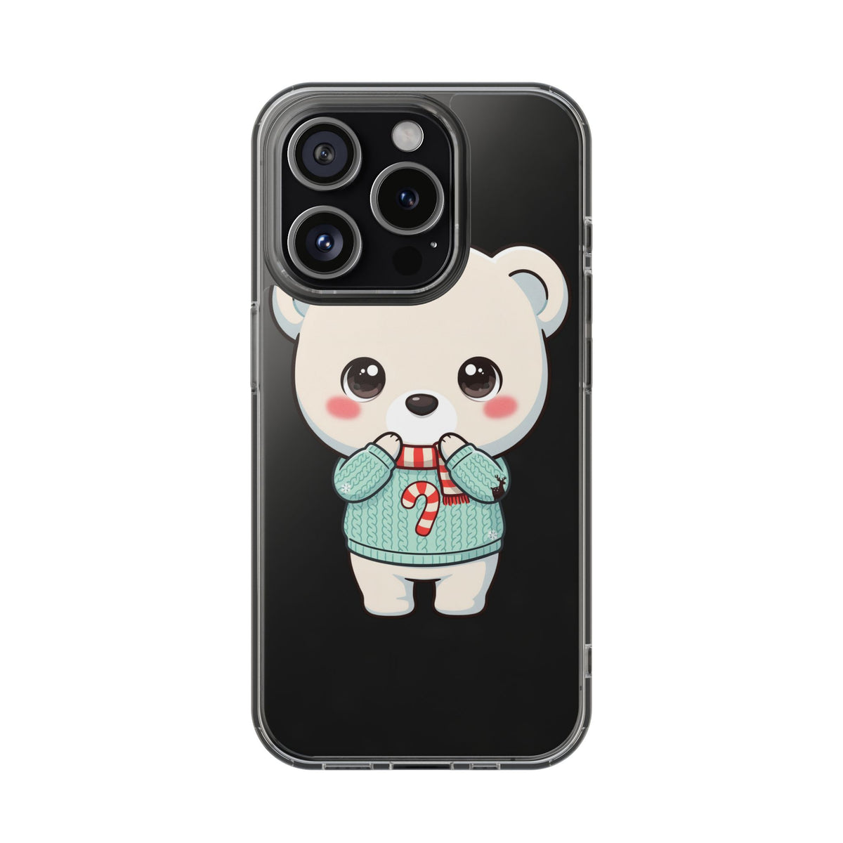 Kawaii Christmas Bear Phone Case for Holiday Season