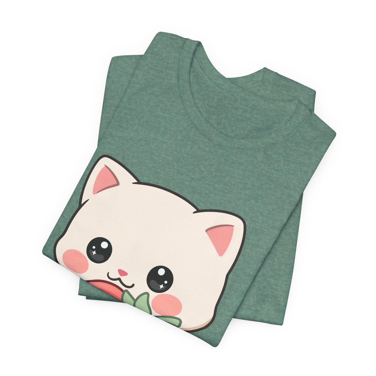Kawaii Cat Strawberry T-Shirt, Cute Cat Lover Gift