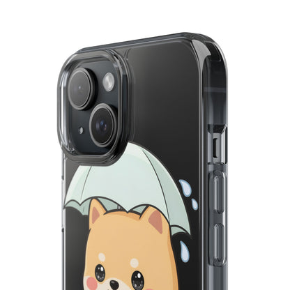 Shiba Inu Phone Case, Kawaii Rainy Day Pup