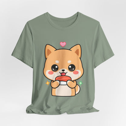 Kawaii Shiba Inu Sushi T-Shirt for Cute Food Lovers