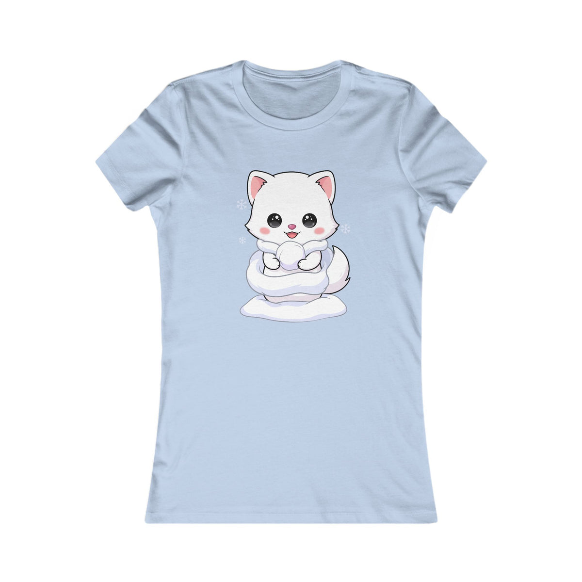 Kawaii Arctic Fox T-Shirt for Cute Winter Style