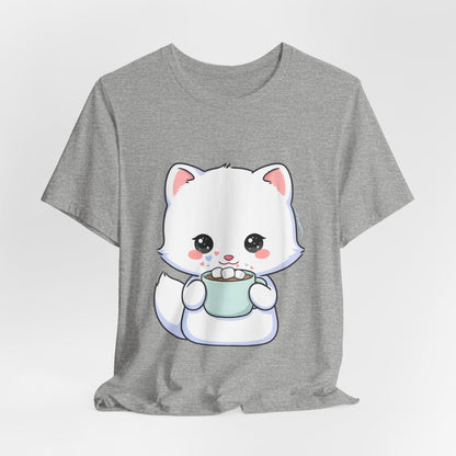 Kawaii Arctic Fox T-Shirt for Cozy Winter Gift Giving