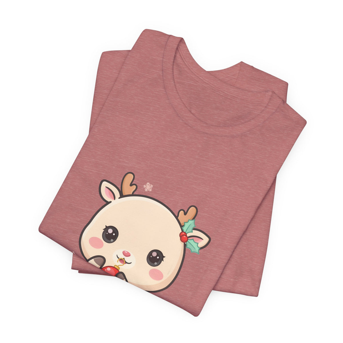 Kawaii Reindeer Christmas T-Shirt for Cute Holiday Style