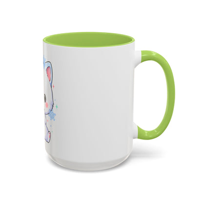 Kawaii Arctic Fox Accent Coffee Mug for Cozy Mornings