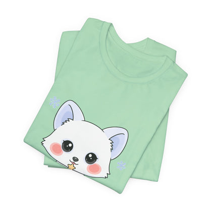 Kawaii Christmas Fox T-Shirt for Cozy Holiday Decorating