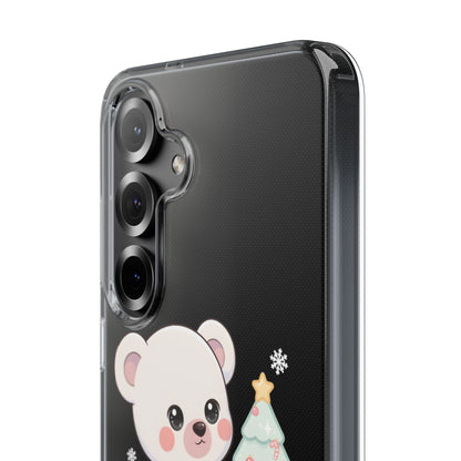 Christmas Polar Bear Phone Case, Kawaii Holiday Accessory