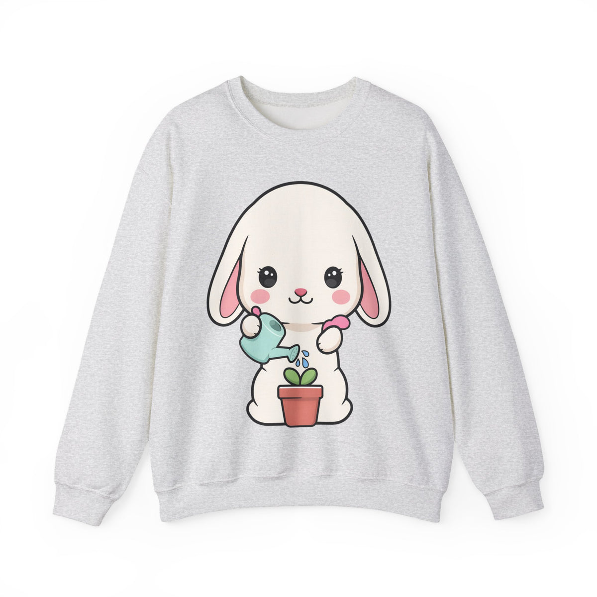 Kawaii Bunny Sweatshirt, Cute Gardening Crewneck