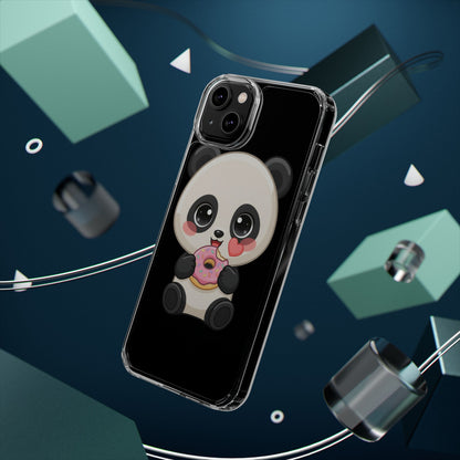 Kawaii Panda Phone Case with Donut