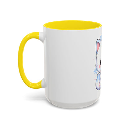 Kawaii Arctic Fox Accent Coffee Mug for Cozy Mornings