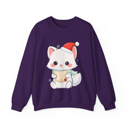 Christmas Arctic Fox Sweatshirt for Kawaii Holiday Fans