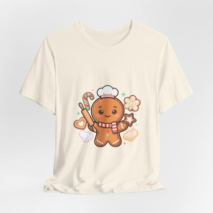 Gingerbread Baker Christmas Tee, Cute Kawaii Holiday Shirt
