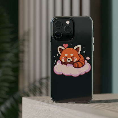 Cute Red Panda Phone Case, Dreamy Kawaii Cloud Art