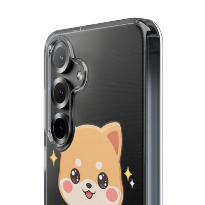Kawaii Shiba Inu Gamer Phone Case, Clear Impact-Resistant