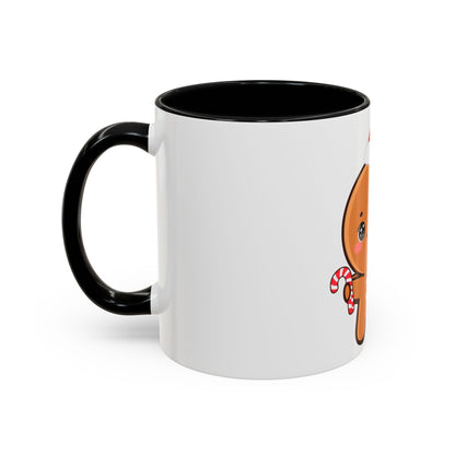 Gingerbread Man Christmas Mug, 11oz or 15oz Accent Coffee Mug