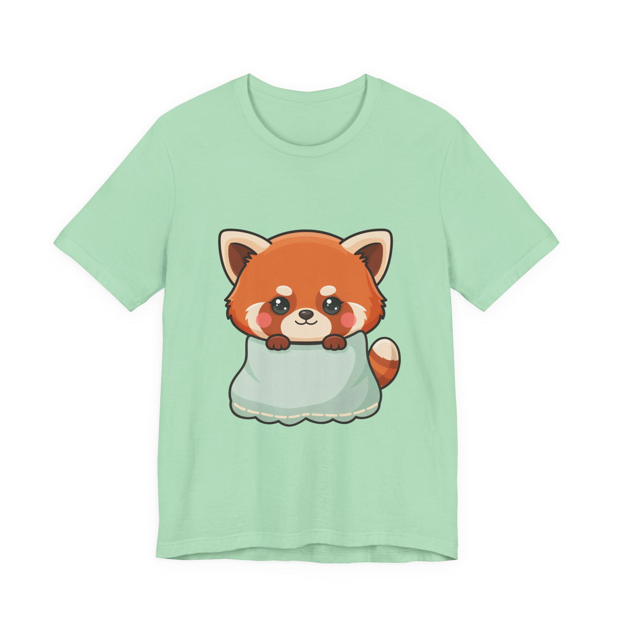Kawaii Red Panda T-Shirt, Cozy Blanket Chibi Animal Tee