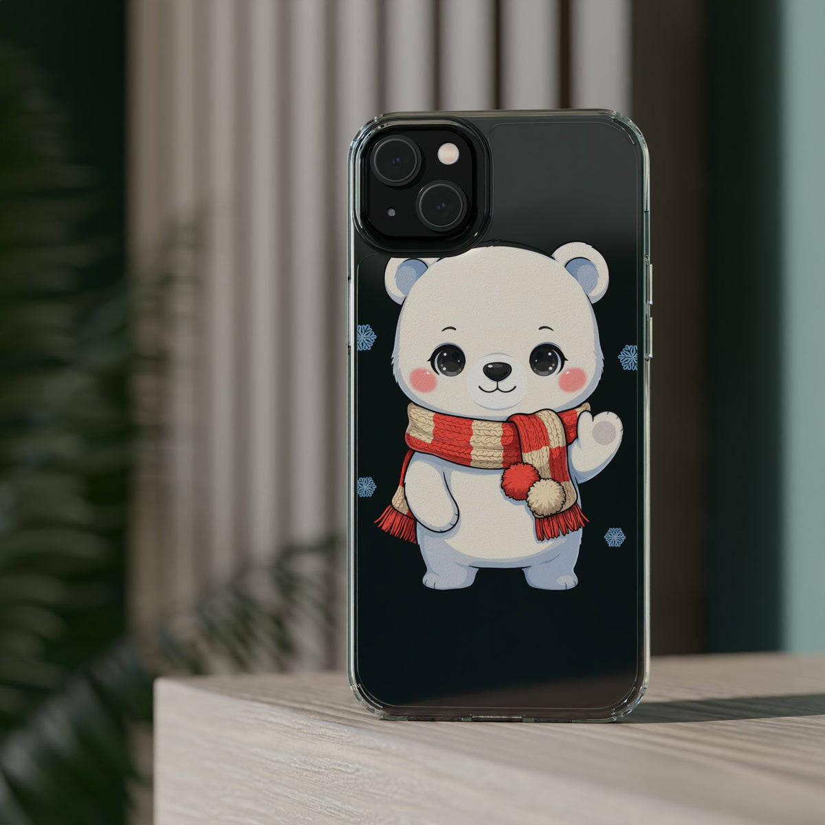 Kawaii Polar Bear Phone Case – Cozy Christmas Cub